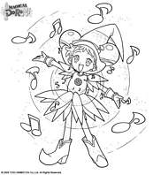 coloriage doremi la sorciere et les notes de musique